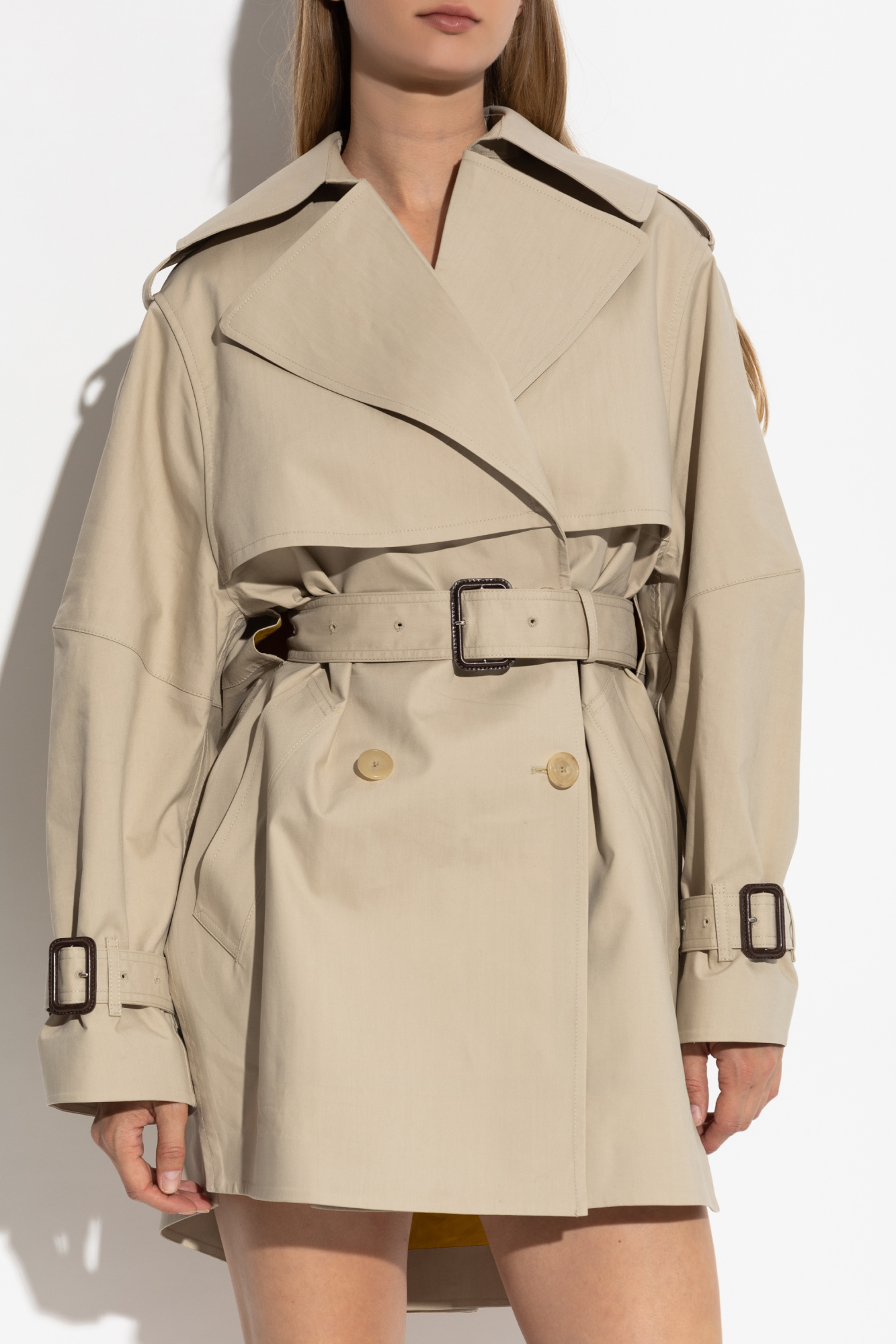 laubeblanc Wide belt Trench coat / ベージュ Wide belt Trench coat – L'AUBE BLANC